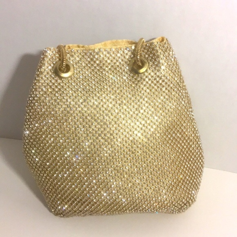 Gold Rhinestone clutch bag-Brand new
